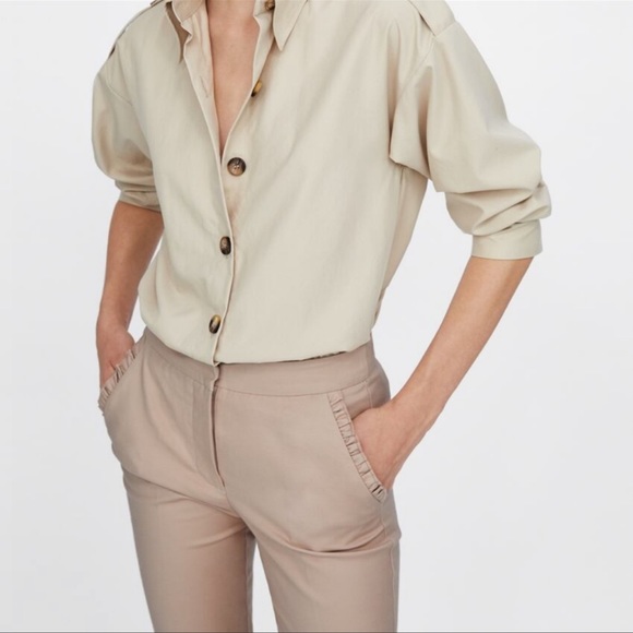 Zara blush mid-rise trousers - Picture 3 of 7